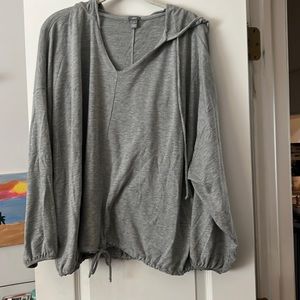 Aerie grey Tee shirt hoodie size xl